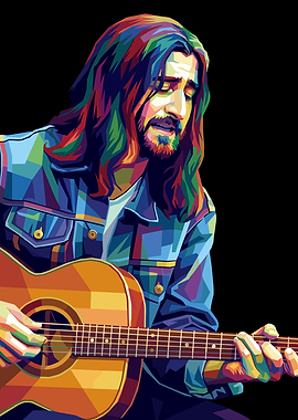Noah Kahan in pop art style