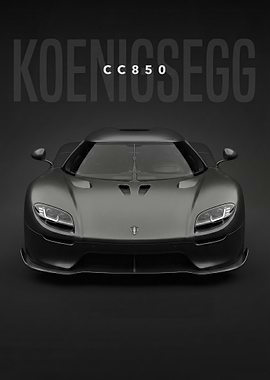 sleek black Koenigsegg CC850 Front View