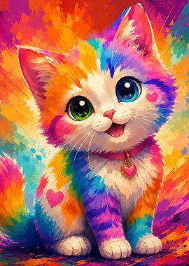 Cute Cat Colorfull