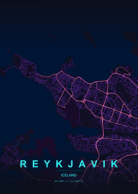 Reykjavik City Map