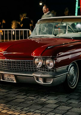Classic Red Cadillac Convertible