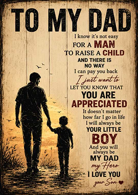 Father and Son Sunset Walk