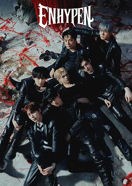ENHYPEN members in dark fashion