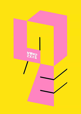 Love Pink and Yellow Geometric Design