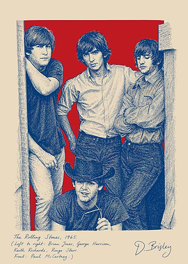 The Rolling Stones 1965 Illustration