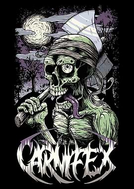Zombie with Axe and Carnifex Logo