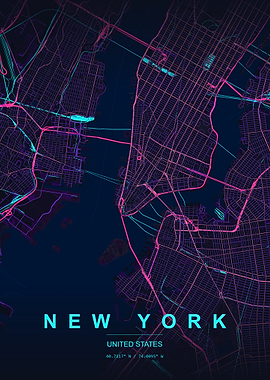 New York City Map Art