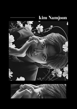 Kim Namjoon Floral Portrait