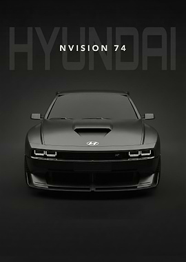 sleek black Hyundai N Vision 74 Concept Car