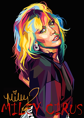 Miley Cyrus Pop Art Portrait