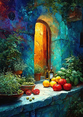 Mediterranean Kitchen Still Life