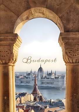 Budapest Cityscape Through Archway