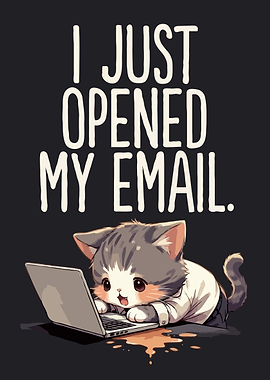 Cute Cat Opens Email
