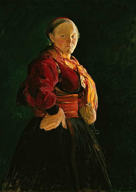 Portrait of a Woman in Traditional Dress