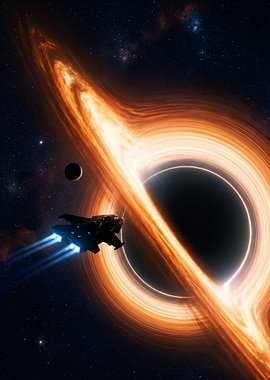 Spaceship near a black hole