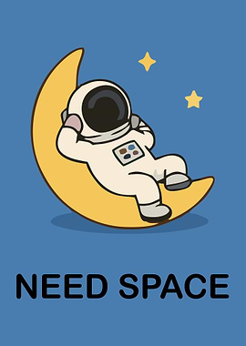 Astronaut relaxing on the moon
