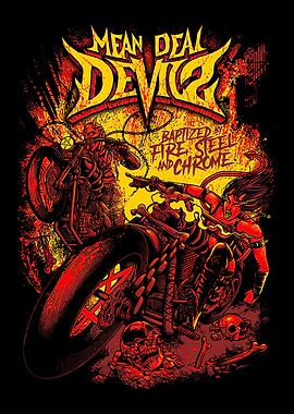Mean Deal Devils Biker Art