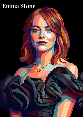 Emma Stone Pop Art Portrait