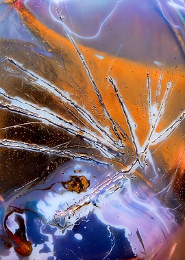 Cosmic Liquid Flow – Abstract Macro Art – Abstract Porcelain #54