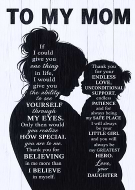 Mother and Daughter Silhouette Poem