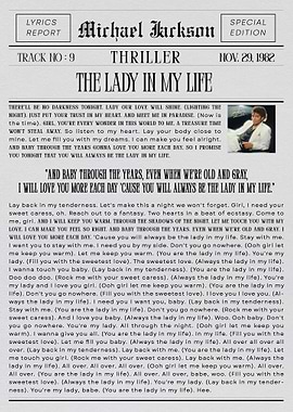 Michael Jackson 'The Lady in My Life'