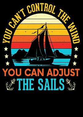 Sailing quote with vintage sunset