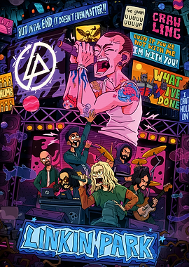 Linkin Park Band Illustration