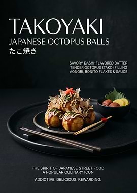 Takoyaki Japanese Octopus Balls poster
