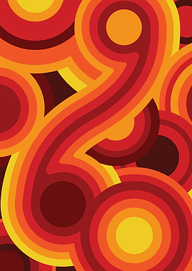 Retro Swirls and Circles