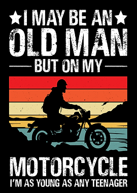 Old Man on Motorcycle