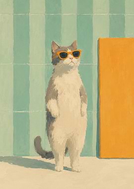 Cat Wearing Sunglasses