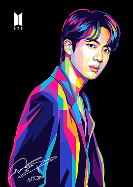 BTS Jin Pop Art Portrait
