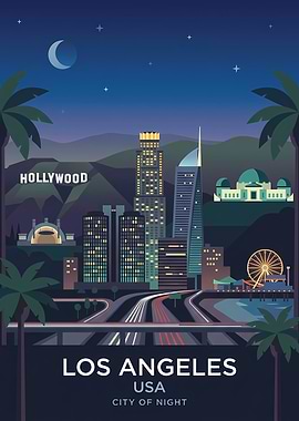 Los Angeles Cityscape at Night