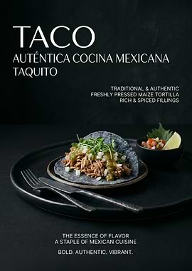 Authentic Mexican Taco poster