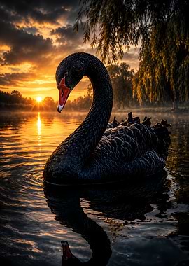 Black Swan at Sunrise
