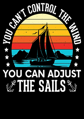 Sailing quote with vintage sunset