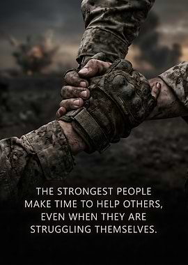 Soldiers Helping Each Other Motivational
