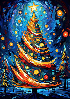 Starry Night Christmas Tree