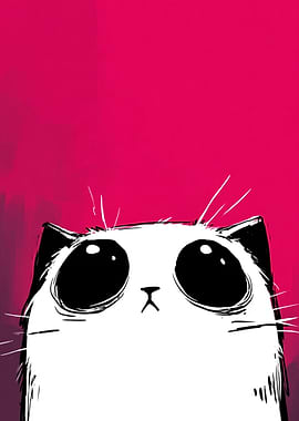Cute Cat Peeking Up