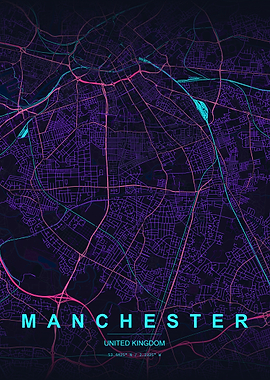 Manchester City Map Art