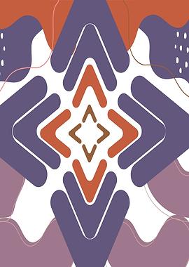 Abstract Geometric Pattern with Arrows