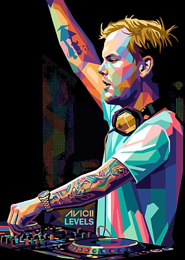 Avicii Levels Pop Art Portrait