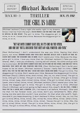 Michael Jackson 'The Girl Is Mine'