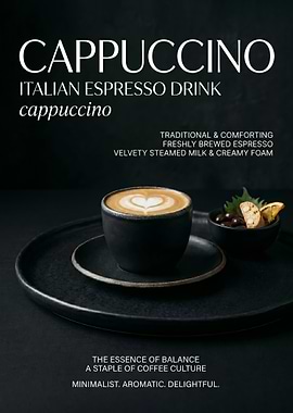 Cappuccino Italian Espresso Drink poster