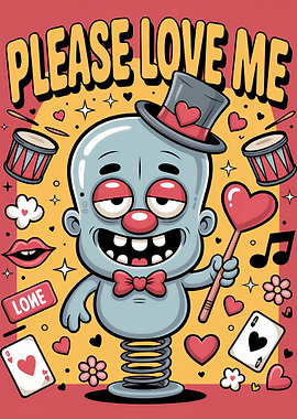 Clown Jack-in-the-Box with Love Theme