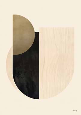 Japandi Organic Geometry No. 05 – Luxury Minimal Abstract Wall Art