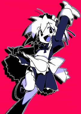 Anime Maid Character Posing