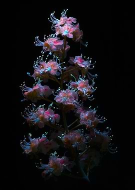 Pinkblue Flower Cluster