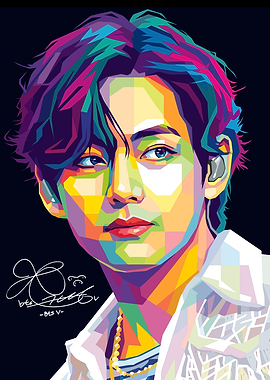 Kim Taehyung Pop Art Portrait