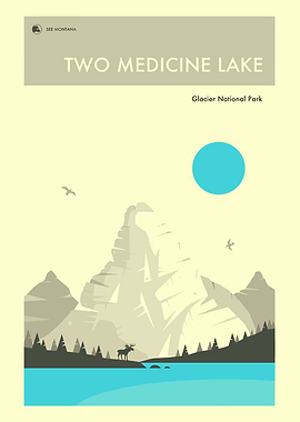 Two Medicine Lake Glacier National Park